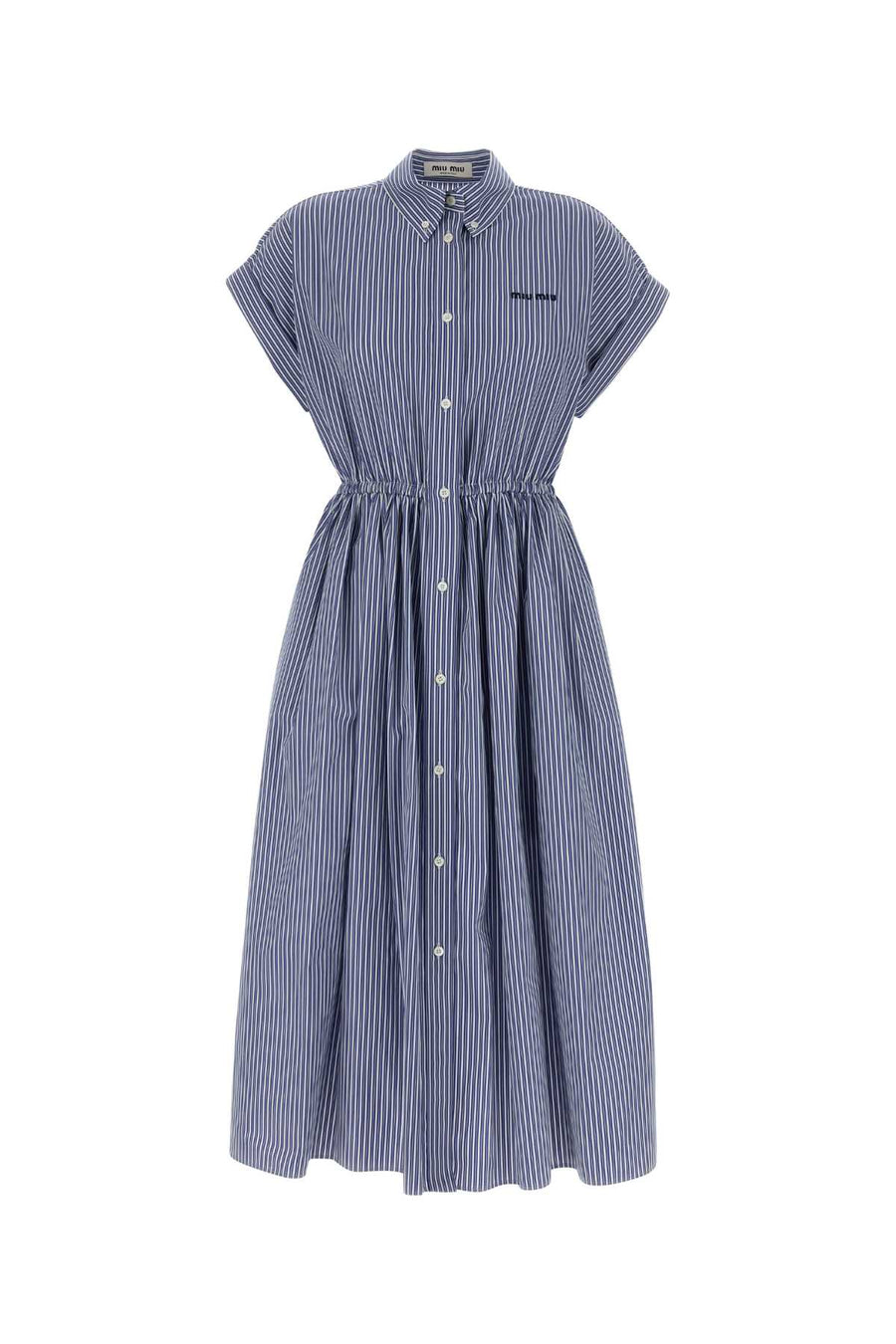 Miu Miu 100% Cotton shirt dress in blue