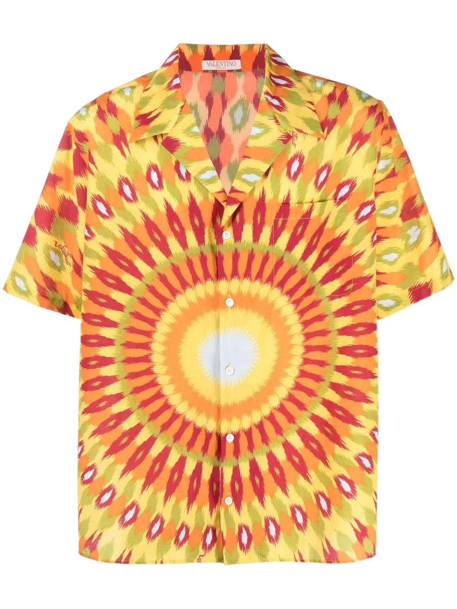 Valentino cotton-silk blend shirt in yellow