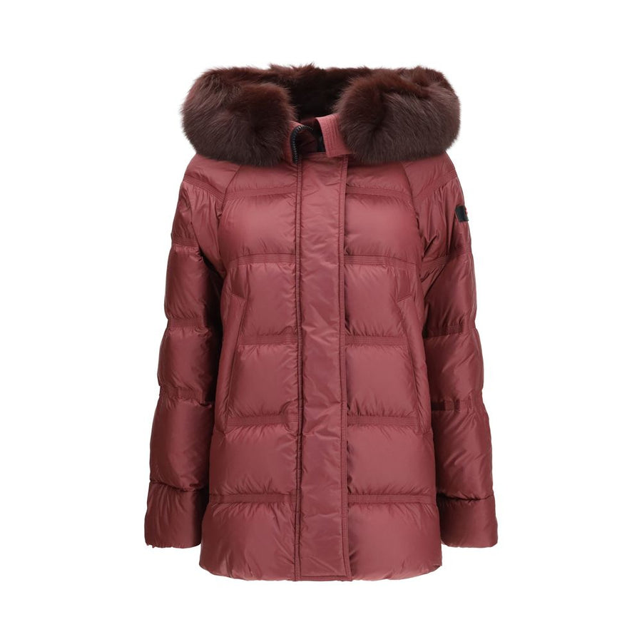 Purple Polyester Full-Length Jacket Clothing
