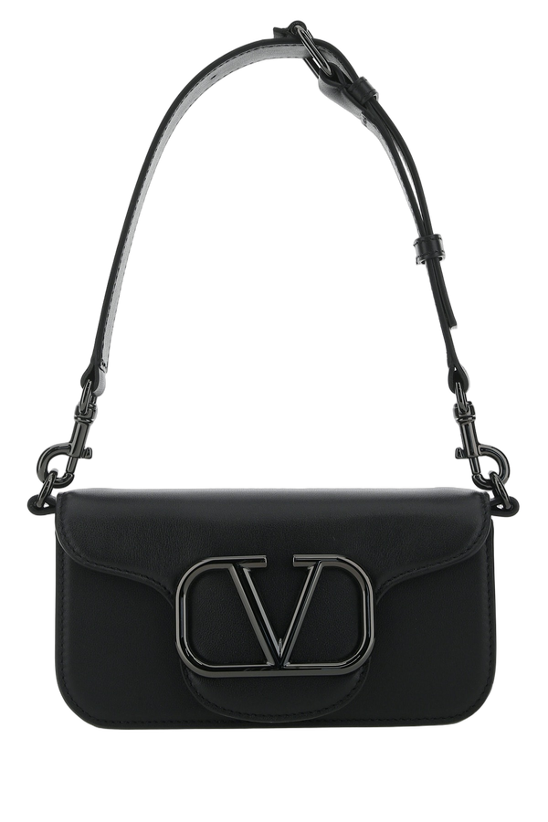 Valentino Garavani Calf Leather - Bos Taurus shoulder bag in black