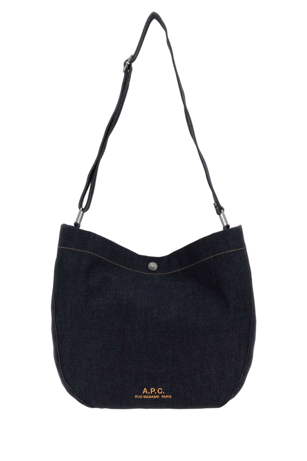 A.P.C. Journal 100% Cotton shoulder bag in navy