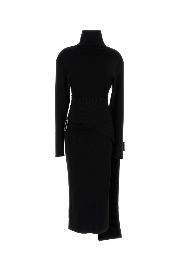 Abito Midi Drappeggiato Black Abiti