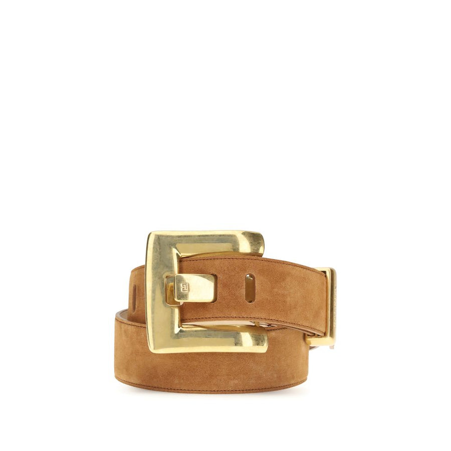 Balmain 100% Calf Suede belt in brown
