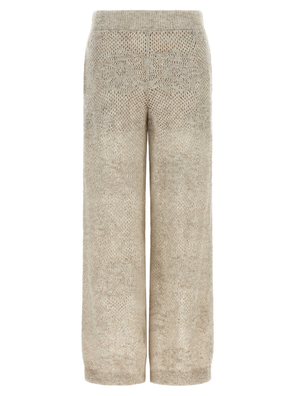 Brunello Cucinelli Mohair and virgin wool trousers in beige