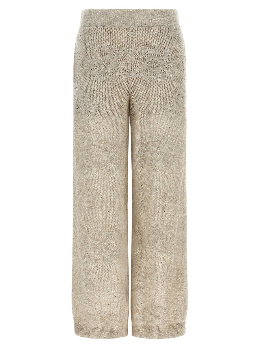 Brunello Cucinelli Mohair and virgin wool trousers in beige