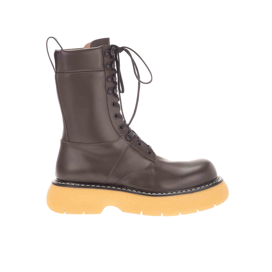 Bottega Veneta Leather with rubber sole boot in brown