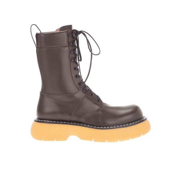 Bottega Veneta Leather with rubber sole boot in brown