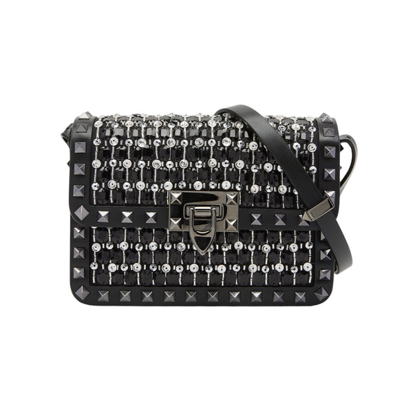 Valentino Garavani Calf leather shoulder bag in black