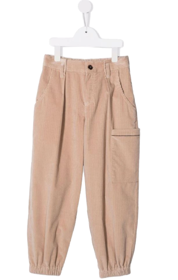 Brunello Cucinelli Kids Outer: Cotton 98% trousers in beige