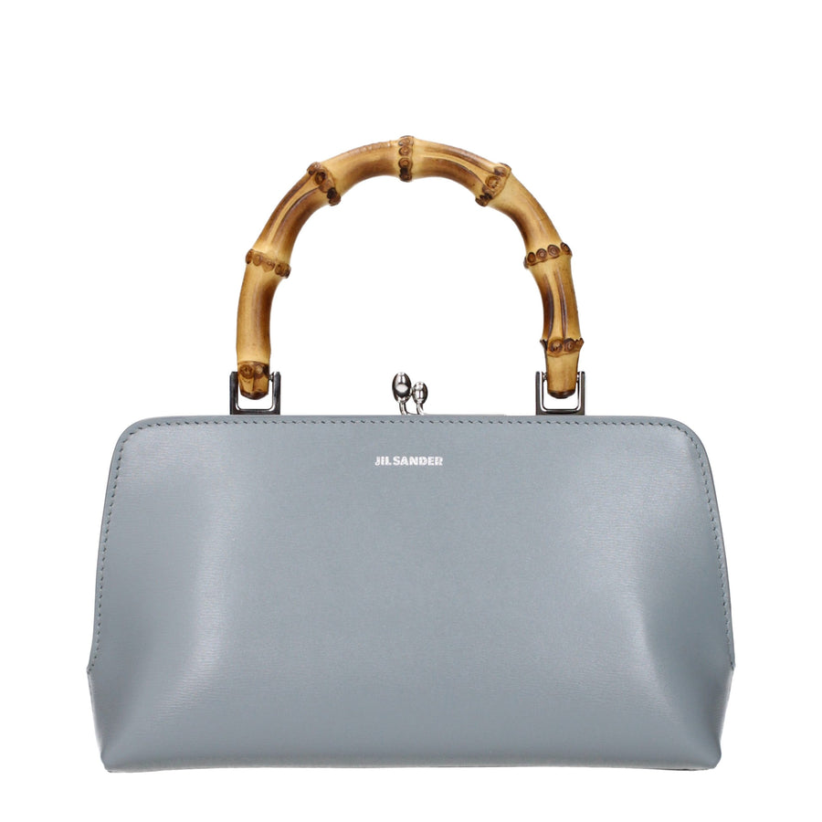 Jil Sander Leather top handle bag in gray