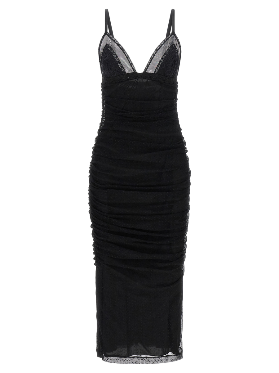 Dolce & Gabbana 89% polyamide dress in black