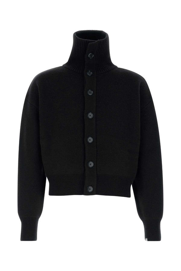 Black Cashmere Nâ°377 Cardigan Raven Exterior: Maglieria
