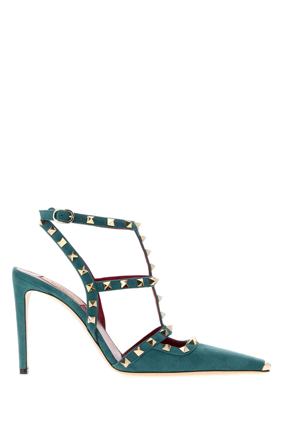 Ankle Strap | Rockstud Tealgreen Scarpe Con Tacco