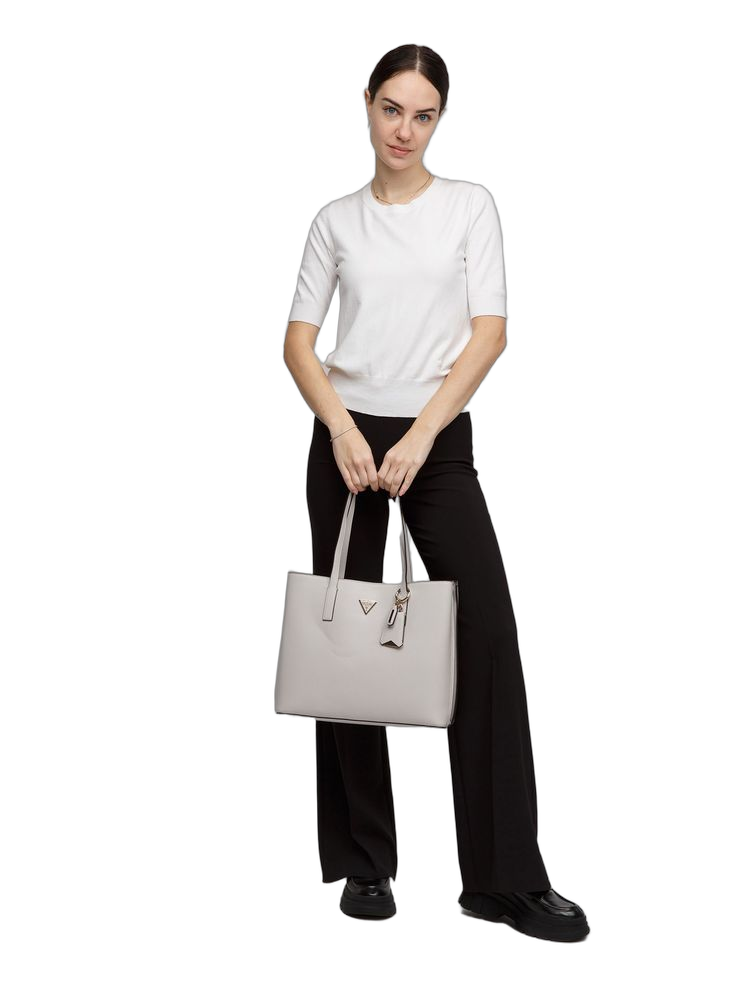 Guess 100% Polyurethane tote bag in ivory