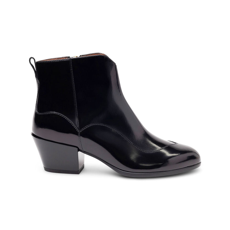 Hogan Patent leather ankle boot in black