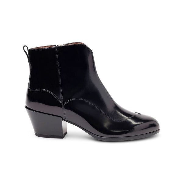 Hogan Patent leather ankle boot in black