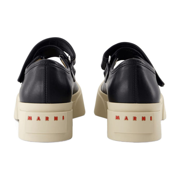 Marni calfskin mary jane flat in black