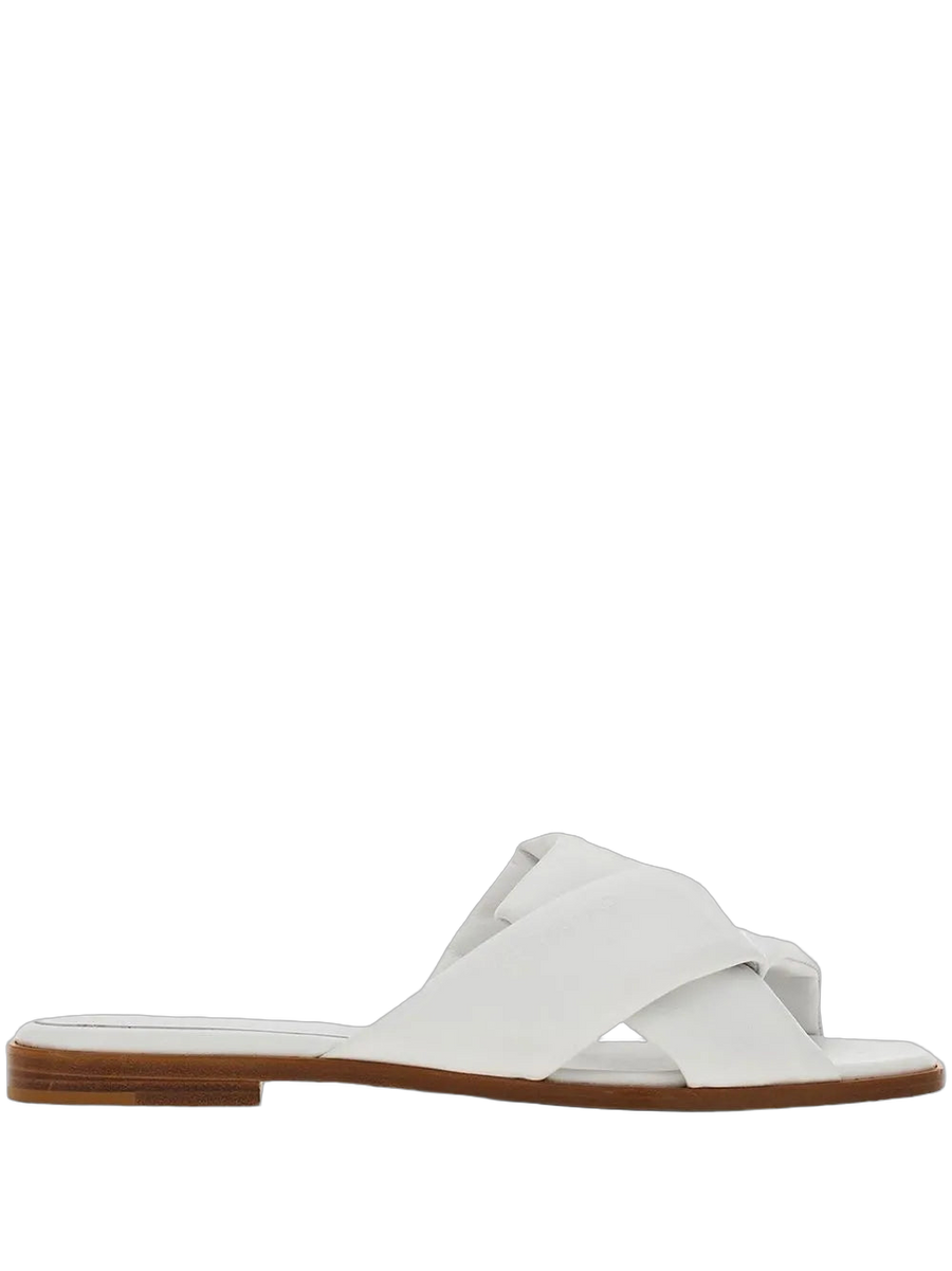 Ferragamo Calf leather slides in white