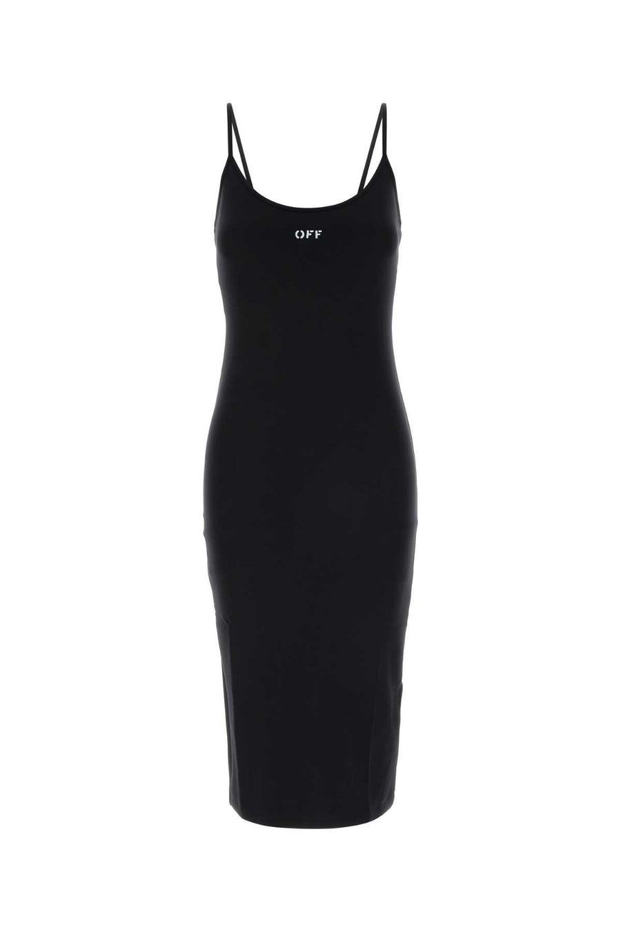 Off-White Stamp 87% Nylon dress in black