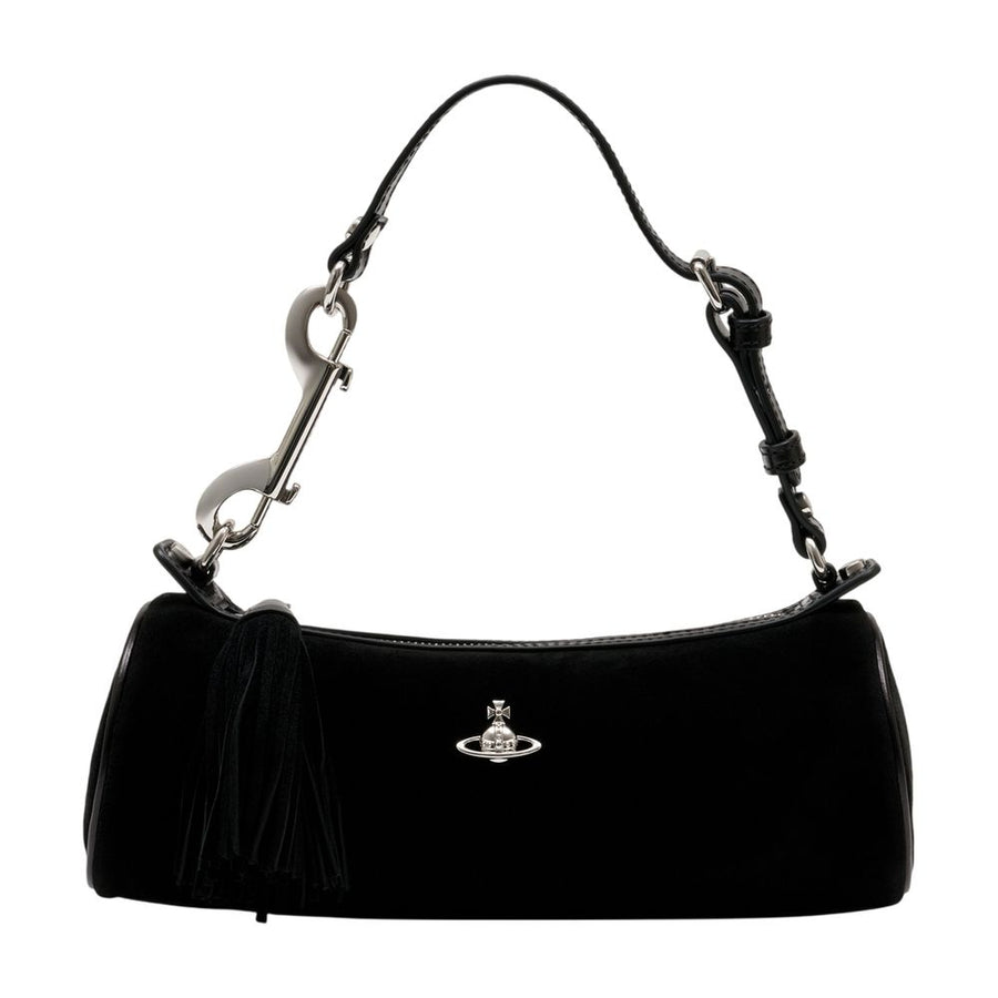 Cindy Cylinder Purse - Vivienne Westwood Leather Black Calfskin Bags / Shoulder-hobo-bags