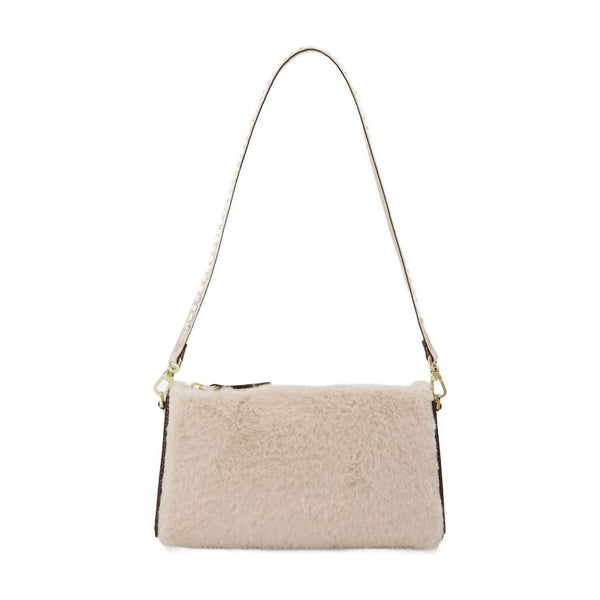 Manu Atelier Leather shoulder bag in beige