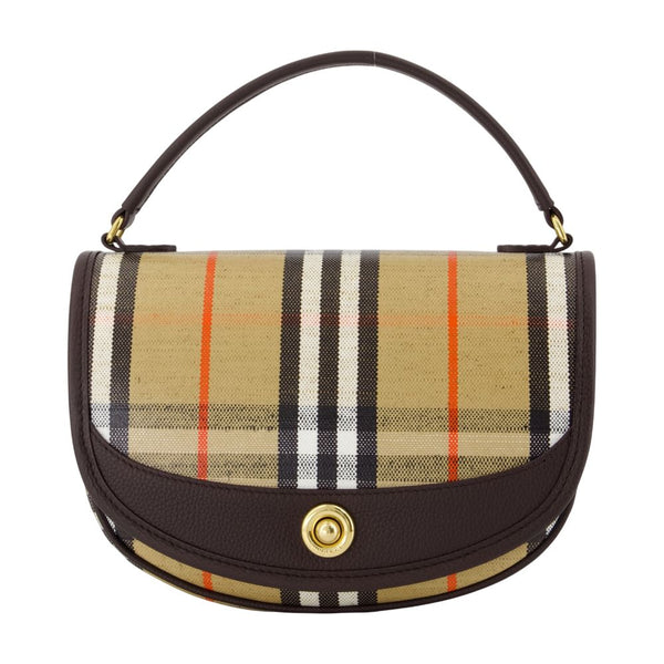 Burberry cotton top handle bag in beige