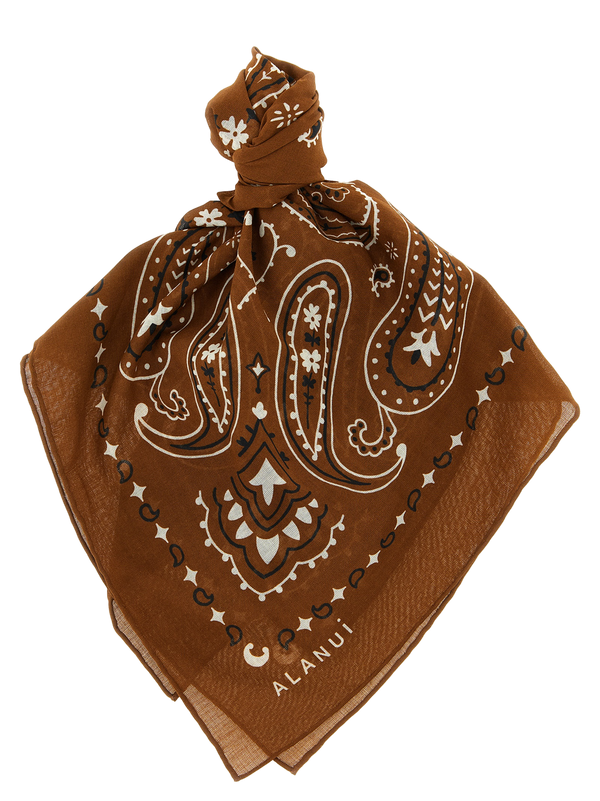Alanui 100% Cotton scarf in brown