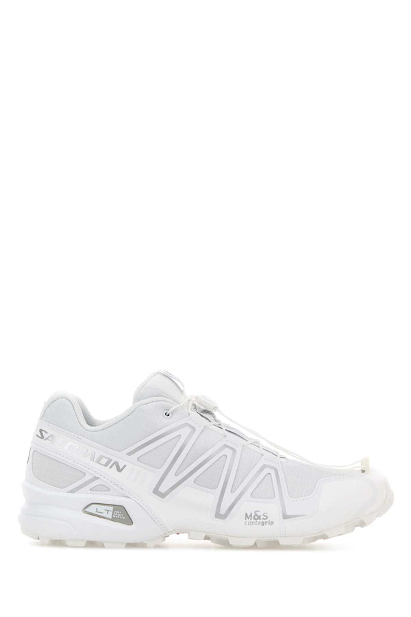 Salomon Exterior: 100% Fabric. Interior: 100% Fabric. Sole: Rubber sneaker in white