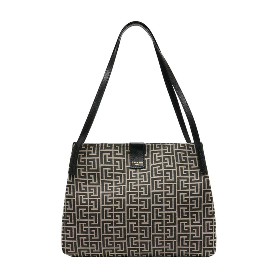Balmain Cotton shoulder bag in black
