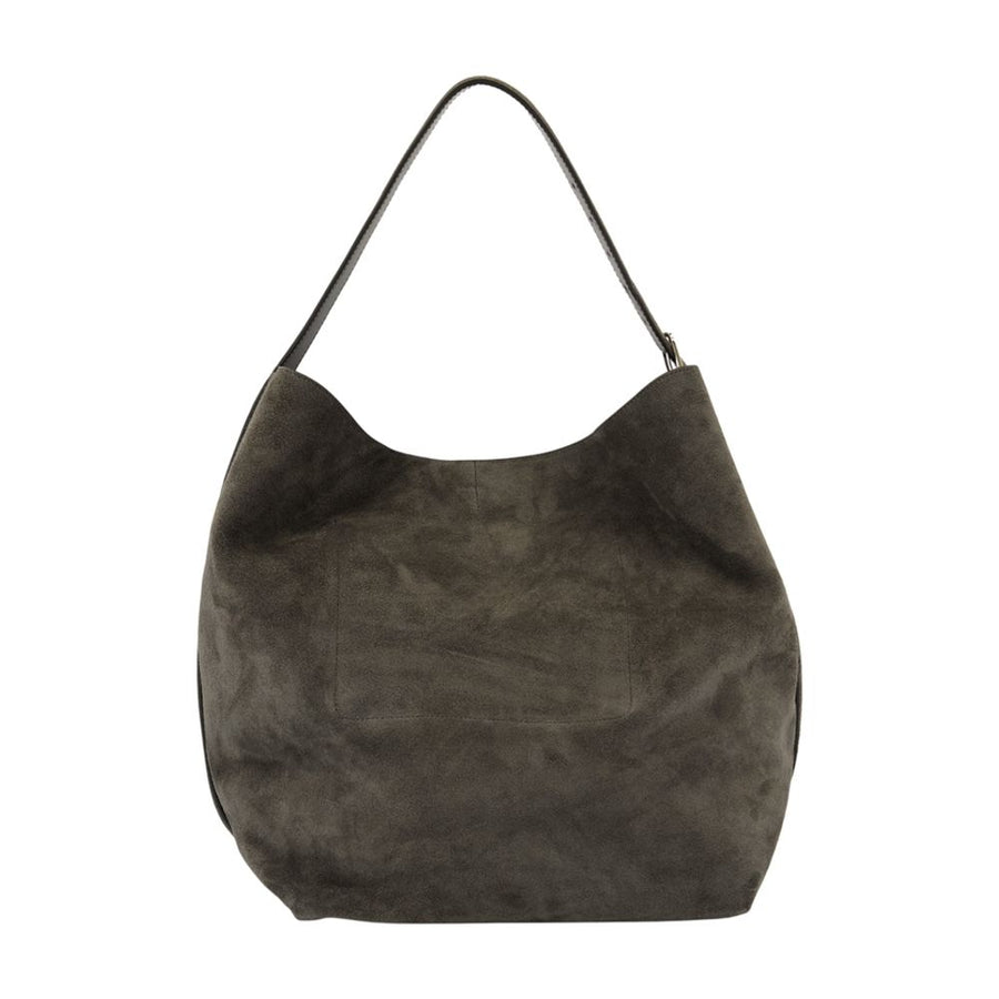 Toteme calfskin shoulder bag in gray