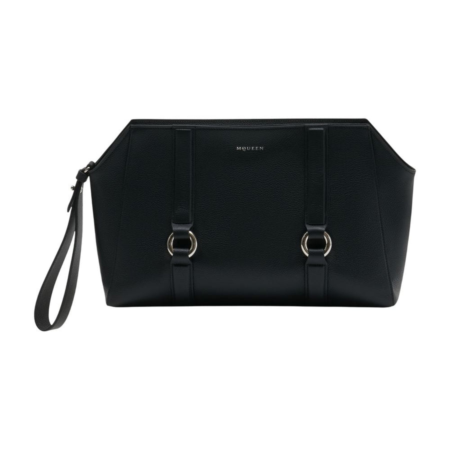 Alexander McQueen Calfskin clutch in black