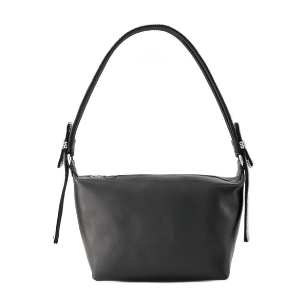 Kara Calfskin shoulder bag in black