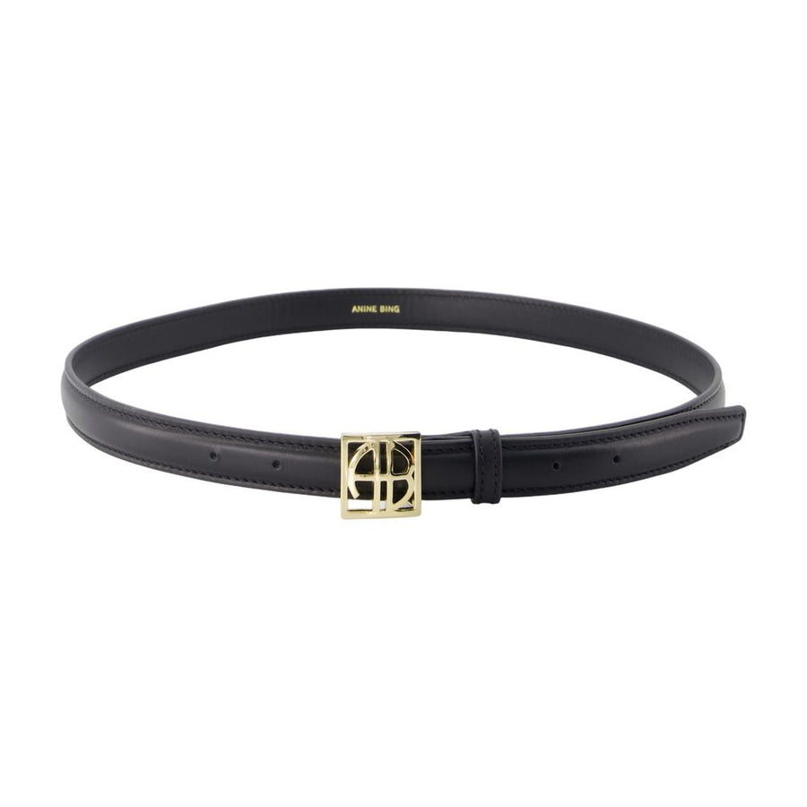 Anine Bing cowhide belt in black
