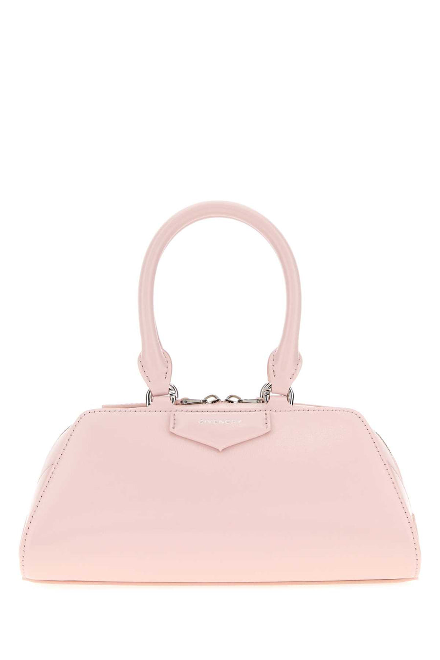 Pastel Pink Leather Mini Antigona East-West Handbag Babypink Borse A Mano