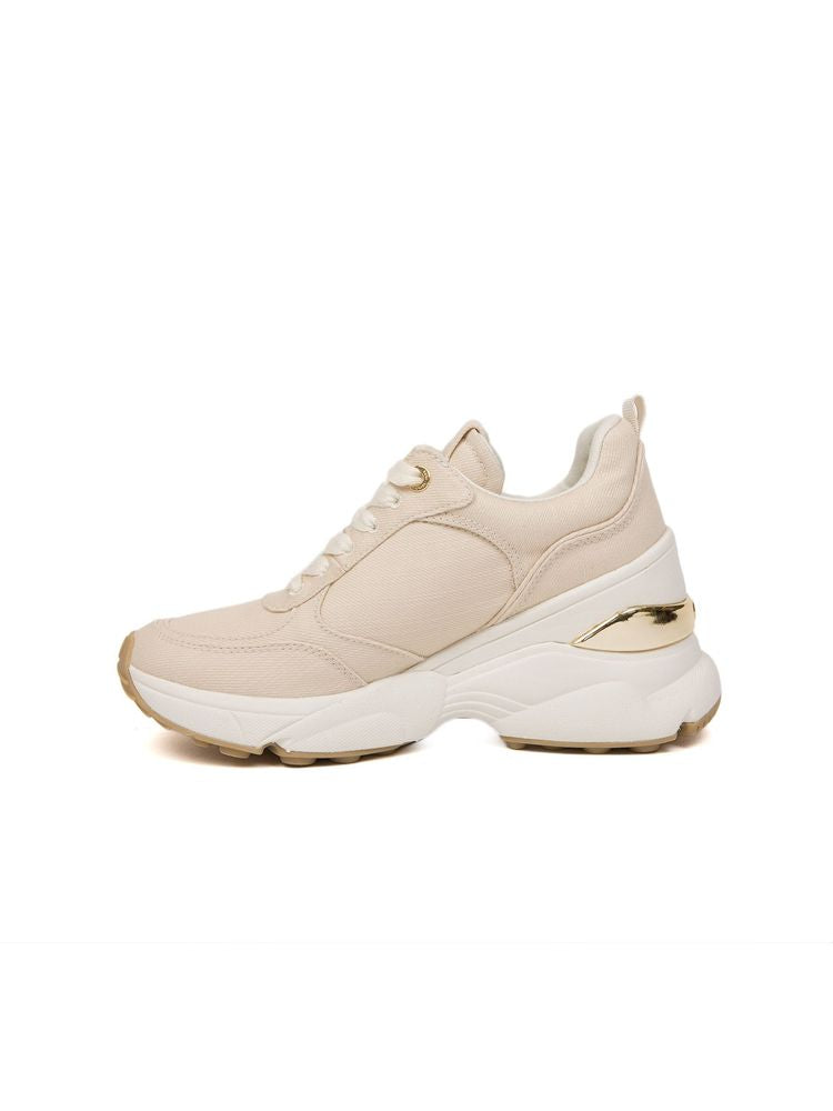 Michael Kors Coated Canvas upper sneaker in beige