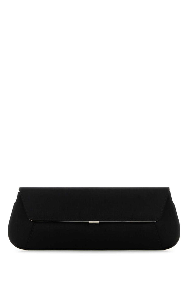 Amina Muaddi Blasilhar Exterior: 100% Fabric clutch in black
