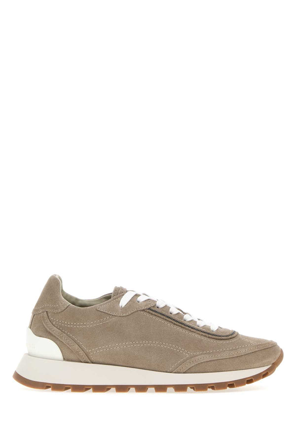 Brunello Cucinelli Exterior: 100% Suede sneaker in beige