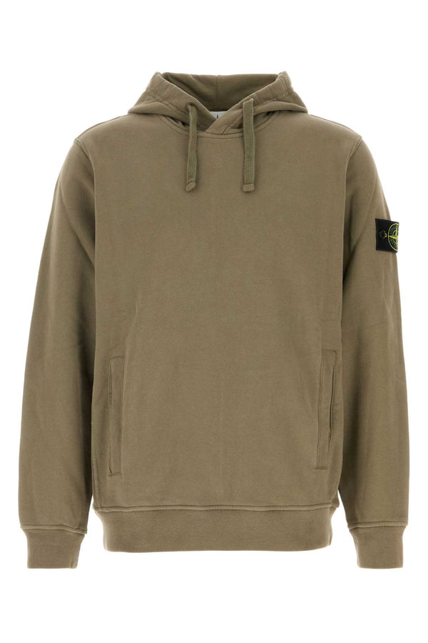 Army Green Cotton Sweatshirt Exterior: Felpe