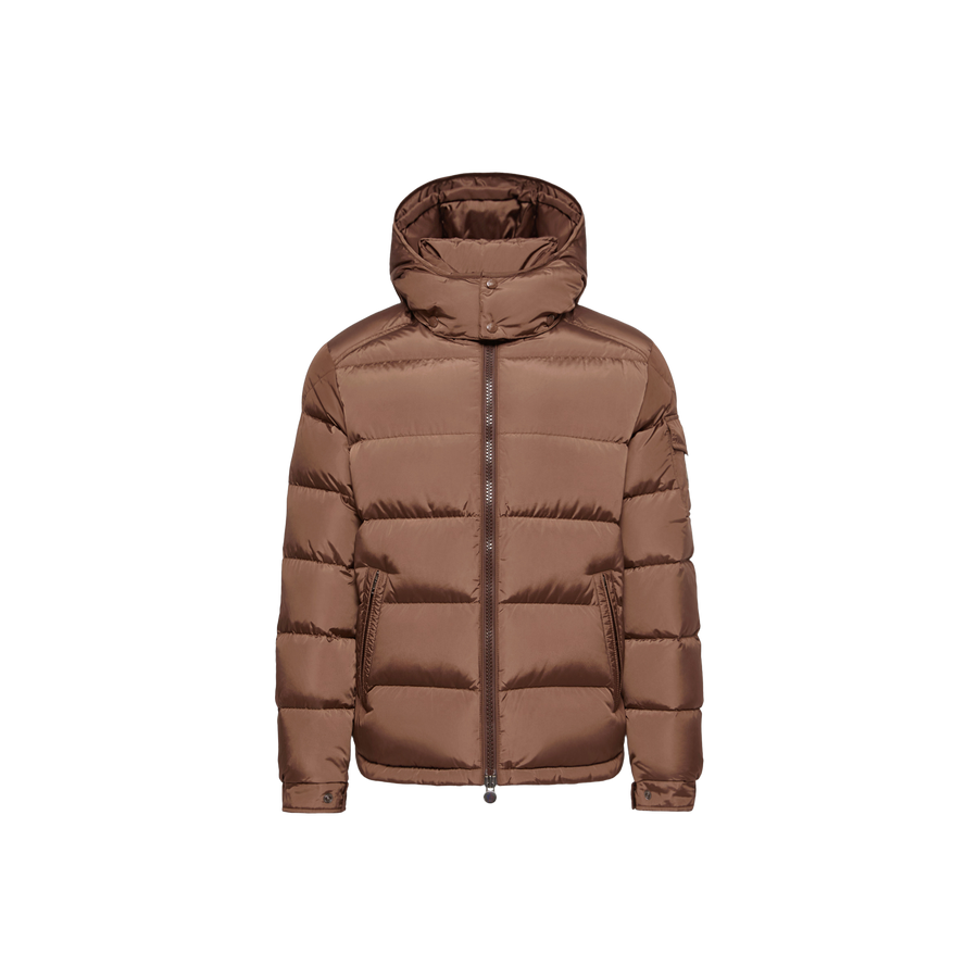 Moncler Nylon with down fill down jacket in brown