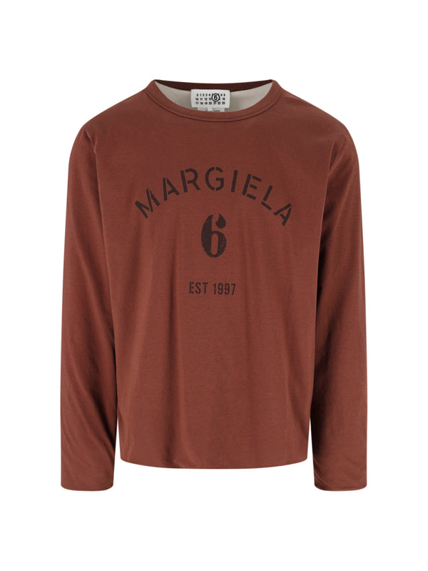 MM6 Maison Margiela 100% Cotton t-shirt in brown