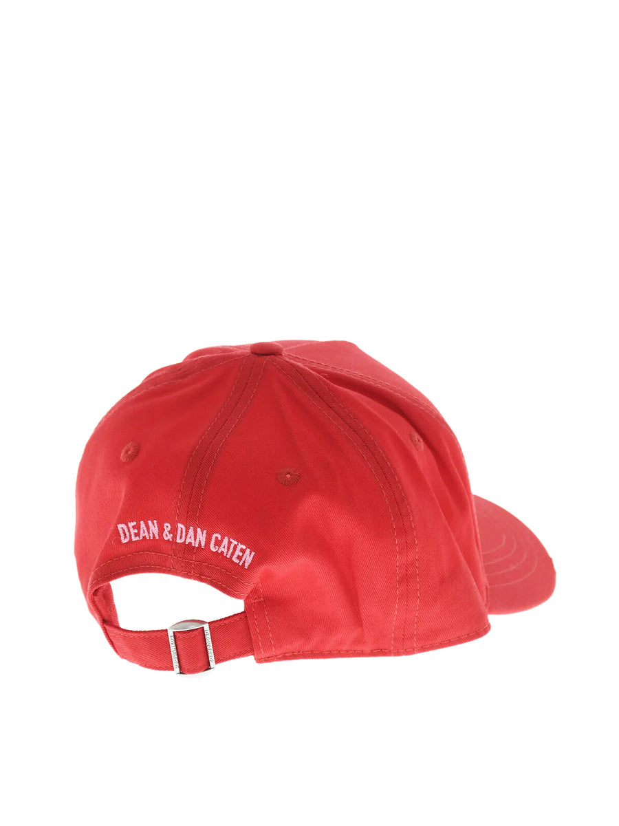 Dsquared2 BC066005C000012284 100% Cotton baseball cap in red
