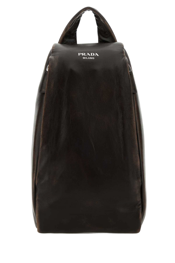 Prada Vintage Exterior: 100% Nappa leather backpack in brown