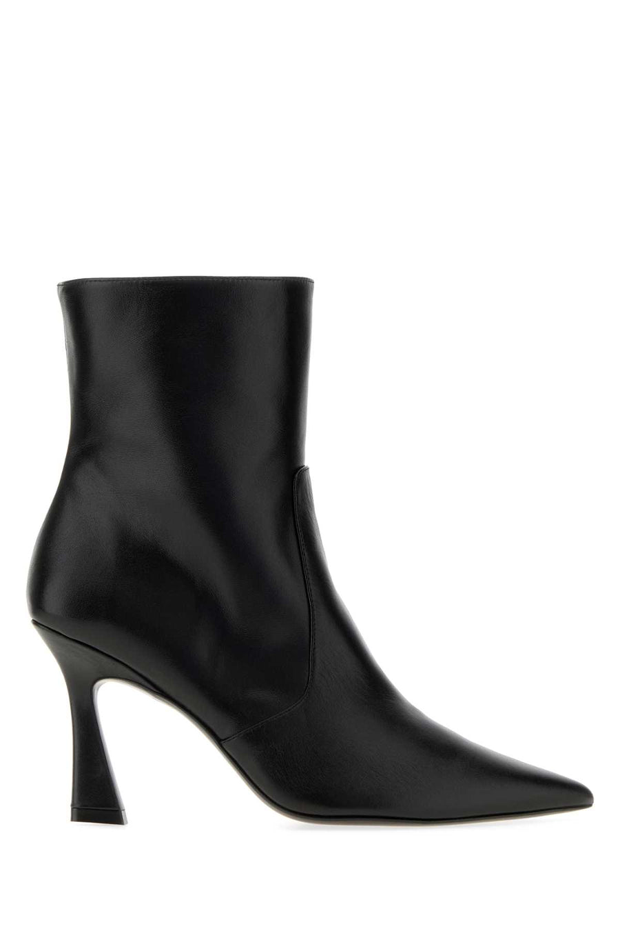 Black Leather Vinnie Ankle Boots Stivali