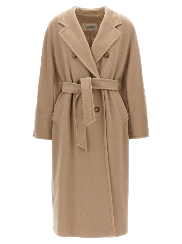 Beige Virgin Wool Coat Clothing
