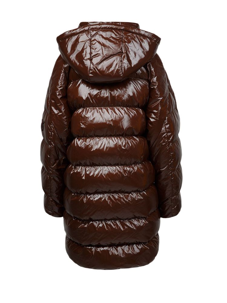 Pinko 100% Polyamide down jacket in brown