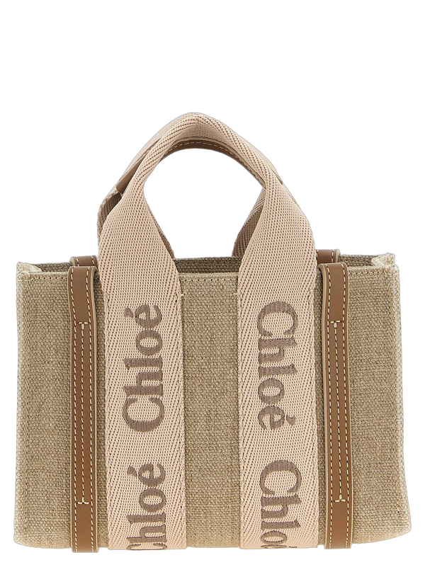 Chloé 100% linen mini bag in beige