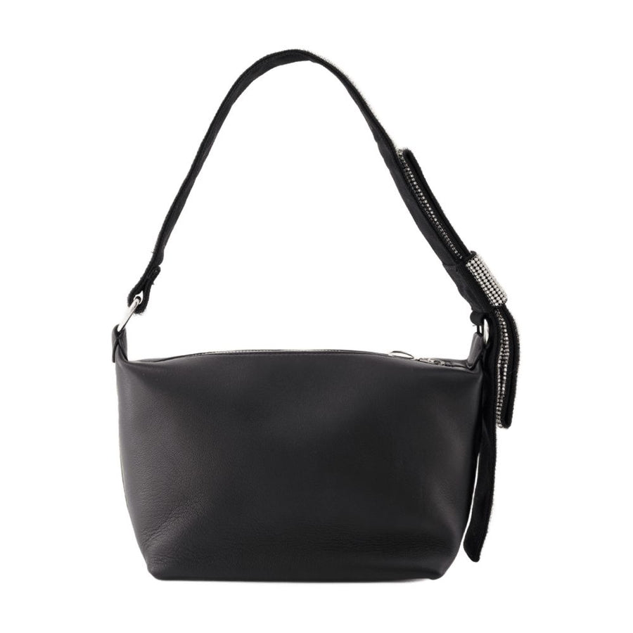 Kara Calfskin hobo bag in black