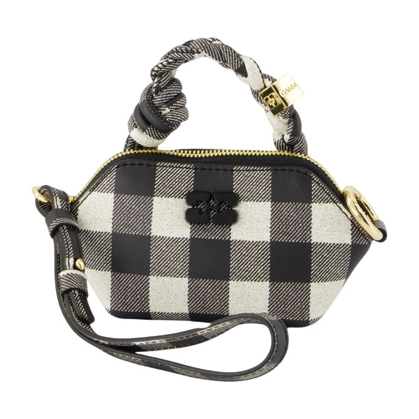 Ganni calfskin mini bag in black
