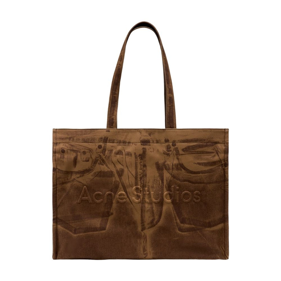 Acne Studios cotton tote bag in brown