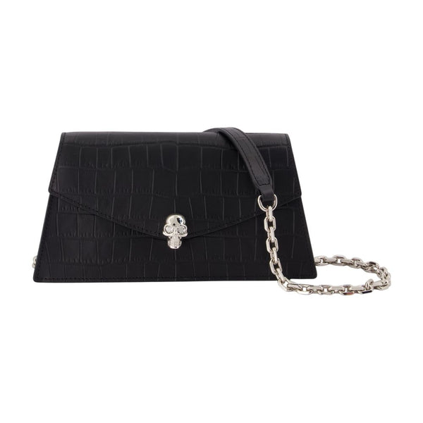 Alexander McQueen Calfskin clutch in black